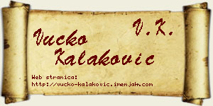 Vučko Kalaković vizit kartica